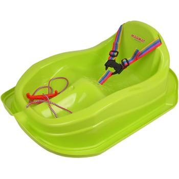 Дитячі санчата з ременем безпеки до 3 років зелені