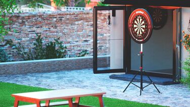 Підставка для дротиків WINMAU Xtreme Dartboard 2.0 - Портативна, регульована та окремостояча - Система кріплення дротиків у формі штатива - Професійний аксесуар для дротиків - Сумісний з усіма дротиками Winmau