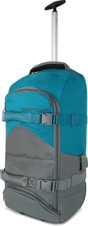Дорожня сумка-візок normani з функцією рюкзака 90 літрів - рюкзак з фронтальним завантаженням, практичний дорожній візок та рюкзак в одному положенні з 7 відділеннями, колір сірий/бензиновий, 90 літрів