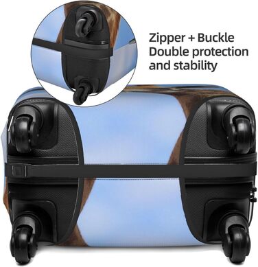 Чохол для валізи Giraffe, міцний захист для багажу розміром 45.7-81.3 см, XL, Чорний