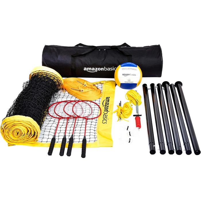 Storeo Basics Volleyball Badminton Combo Set – повний набір для волейболу та бадмінтону на вулиці