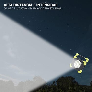 Портативний робочий ліхтар TM Electron TMTOR020 з надяскравим світлодіодним COB-світлодіодом 20 Вт та зовнішнім акумулятором 4000 мАг 20 Вт зовнішній акумулятор