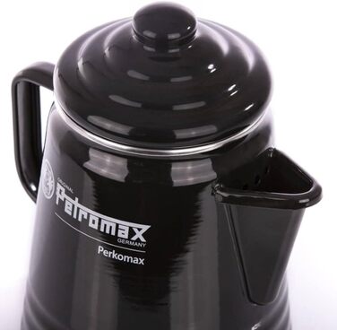 Емальований кавник Petromax Percolator 1,5 літра (чорний) на всіх типах печей, на вугіллі та решітках гриля Випуск найтонших ароматів від кави та чаю ароматний і насичений Чорний 1,3 літра