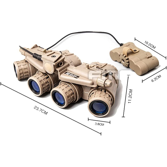 Тактичні мисливські окуляри нічного бачення GPNVG 18 та пластикове кріплення L4G24 NVG для страйкболу, чорного кольору