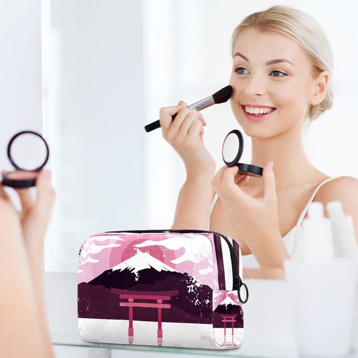 Косметичка з японським храмом, пейзаж Торрі, для жінок, дорожня косметичка, велика, для макіяжу, практична сумка, органайзер, сумк