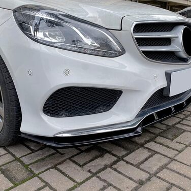 Передній спойлер Губний спойлер Губний спліттер для Mercedes Benz E-Class W212 Facelift AMG Line 2013 2014 2015, Бампер Губа Передній спойлер Тюнінг Автомобільні аксесуари, Чорний звичайний Чорний