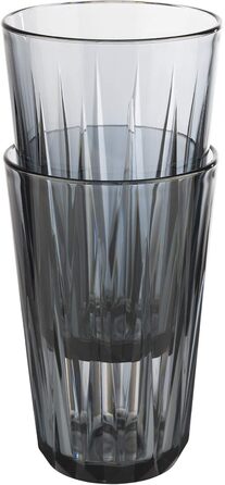 Набір з 6 високоякісних пластикових стаканчиків Tritan об'ємом 0,5 л, без вмісту бісфенолу, з кришталевого скла, ударостійкі багат