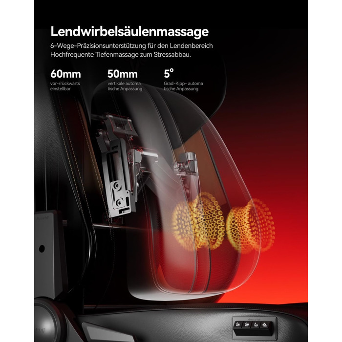 Ігрове крісло AutoFull M6 Ultra 2.0 з функцією масажу Ергономічне ігрове крісло перше у світі з вентиляцією та підігрівом, підлокітниками, що обертаються на 360, підголівником та підставкою для ніг для ігор та офісу (чорне)