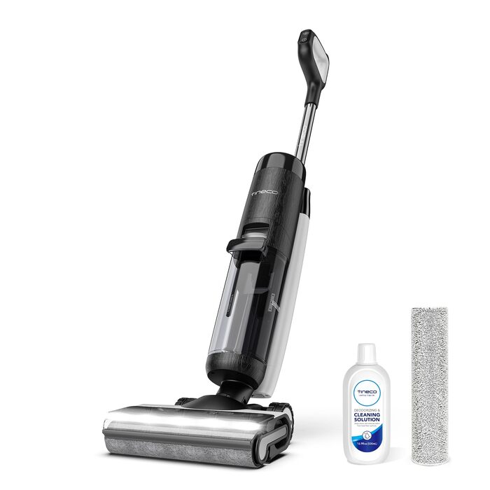Акумуляторний миючий пилосос Tineco Floor One S7 Pro восо-сухий прибирання, 40 хв роботи, центрифужне сушіння, двостороннє очищення країв, Smart-сенсор, подовжений термін служби батареї, самоочищення, підходить для шерсті тварин