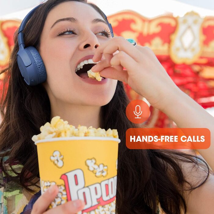 Навушники чорного кольору - Складані навушники з функцією вільні руки - Сумісні з голосовими помічниками - Тривалий час роботи до