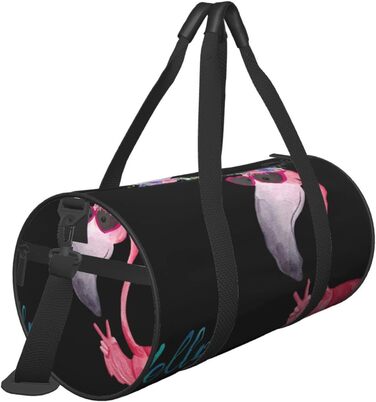 Дорожня сумка-циліндр Hello Glasses Flamingo, спортивна сумка для чоловіків та жінок, сумка-мішок, спортивна дорожня сумка