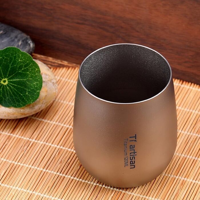 Двостінна кемпінгова кружка, 120 мл, ізольована дорожня кружка для кави, чаю, пива та гарячих напоїв, нержавіюча сталь, аксесуар для пікніка на свіжому повітрі