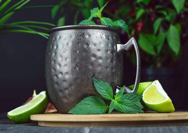 Х чорні кружки Moscow Mule 500 мл Глечик для коктейлів ручної роботи Московський мул, 2 шт., 2