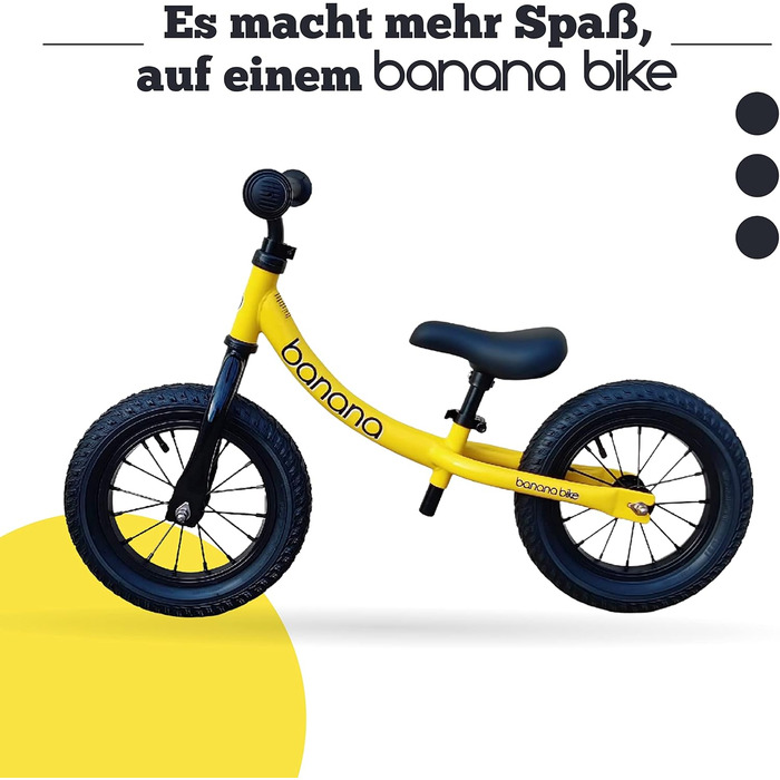 Дитячий велосипед-балансир Banana 12 дюймів Дитячий велосипед для хлопчиків і дівчаток, підходить для дітей від 2-5 років, велосип