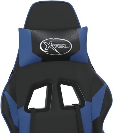 Ігрове крісло INLIFE чорно-синє зі штучної шкіри, Меблі, Крісла, Ігрові крісла, Сині, 15,2 кг, 3143687