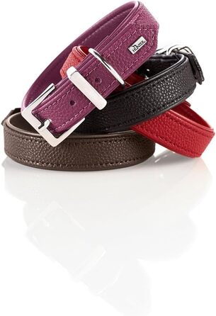 Ошийник для собак HUNTER Sofia, колір малиновий, штучна шкіра з виглядом бичачої шкіри, простий у догляді, яскравий колір, м'яко підбитий, стійкий до розривів, виготовлений у Німеччині, розмір 45 см