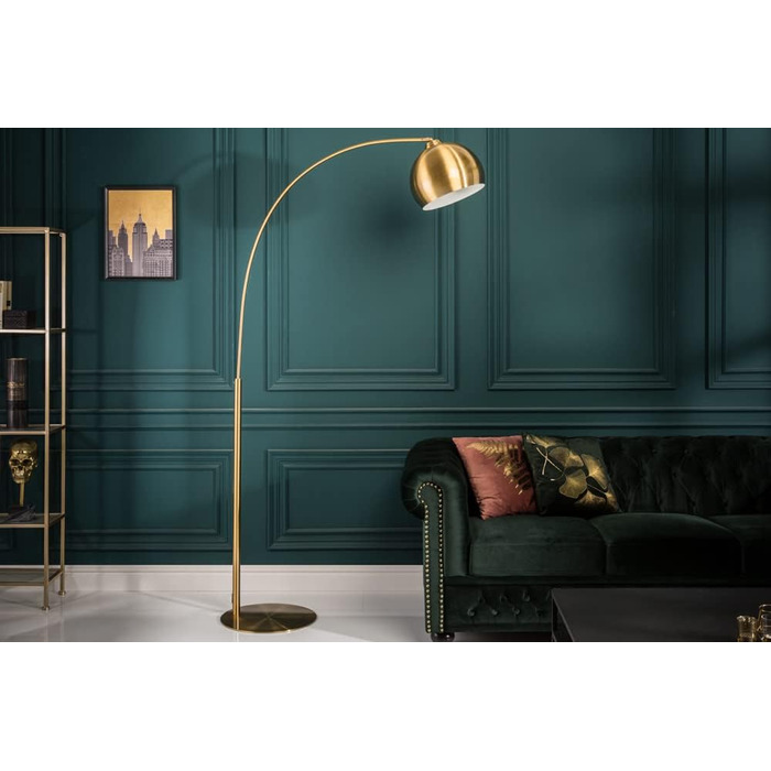 Ершер Riess Ambiente Elegant Arc Lamp LOUNGE DEAL 205см Золотий торшер Дуговий світильник Торшер Світильник для вітальні