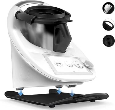 Розсувна дошка bonna для Thermomix TM6, TM5, розсувна дошка Thermomix з преміальним композитним металом - (чорний)