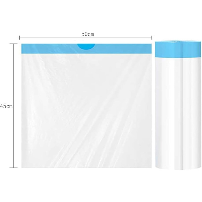 Сміттєві пакети RMAN на 90 предметів з ручкою, самоочисні сміттєві пакети для котячого туалету зі шнурками, міцні, стійкі до розривів, непромокаючі - 6 рулонів сміттєвих пакетів розміру C (5)