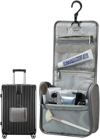 Косметичка Huvqianu з відділеннями, портативна косметичка, дорожній органайзер для макіяжу, косметичка, водонепроникна сумка для з