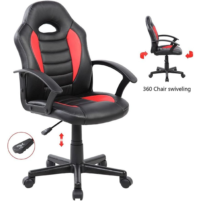 Ергономічне ігрове крісло, обертове ігрове крісло, дихаюче, крісло з гойдалкою, регульована висота, чорно-синє 912-blue