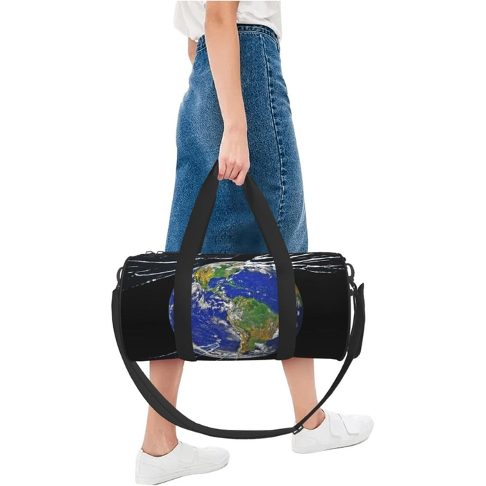 Велика спортивна сумка-дафл для подорожей Runde, міцна та з великим об'ємом, чорного кольору, універсальний розмір