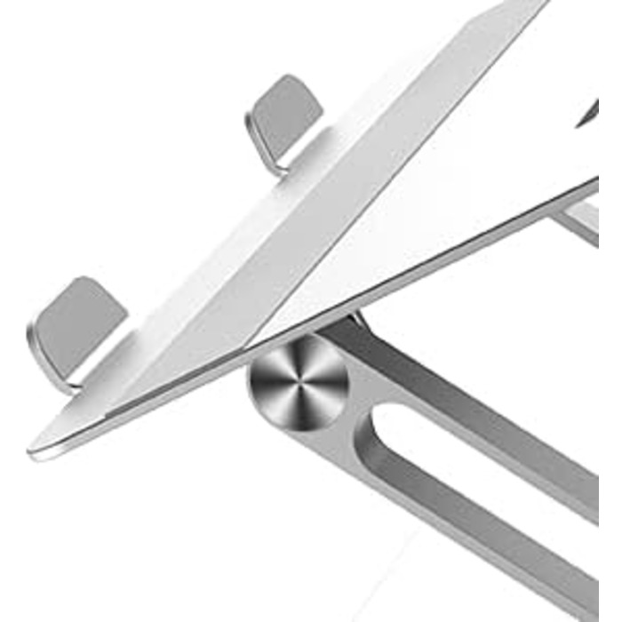 Підставка для ноутбука Konsol, складна, з регульованим кутом нахилу, легка та міцна з алюмінію, сумісна з ноутбуками до 17 дюймів (Золота)