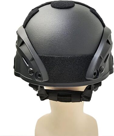 Шолом Fast, з м&39якою підкладкою, 22.05-23.62 дюйма, універсальний розмір, шолом для страйкболу/пейнтболу, регульована бічна планка, кріплення для NVG, захисний від ударів для полювання, чорний