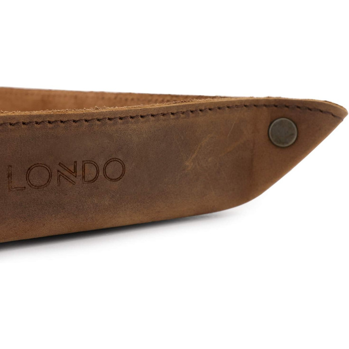 Піднос Londo з натуральної шкіри - шкіряний органайзер, практична коробка для зберігання - для гаманців, годинників, ключів, монет, мобільних телефонів та канцелярського приладдя, норка
