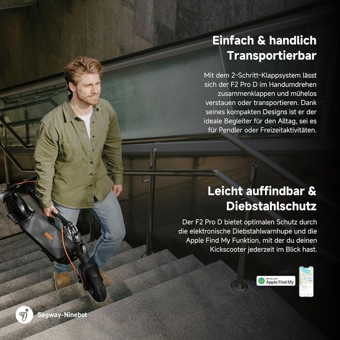 Самокат з дорожніми правами для дорослих, макс. швидкість 20 км/год, запас ходу 55 км, довгий F2 PRO D макс. запас ходу 55 км підв