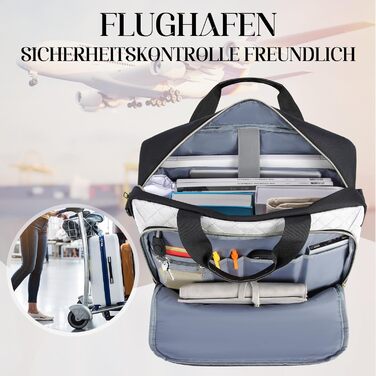 Жіноча сумка для ноутбука 17,3 дюйма, портфель, водонепроникна сумка для ноутбука, робоча сумка, бізнес-сумка, сумка через плече, сумка-мессенджер 17,3 дюйма, чорно-біла