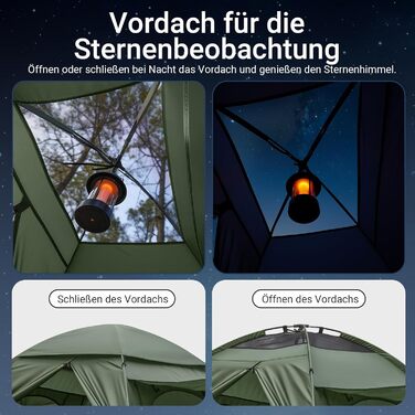 Розкладне ліжко SoBuy з тентом, 2 особи, 7-в-1 розкладний намет з повітряним насосом, мішок на колесах, спальний мішок, тент, водонепроникне кемпінгове ліжко, шезлонг для кемпінгу на відкритому повітрі, сімейний намет, зелений, 193x188x145 см, до 180 кг, 
