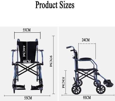 Інвалідні візки Складна багатофункціональна інвалідна коляска для людей похилого віку Портативна надлегка маленька авіаційна інвалідна коляска з алюмінієвого сплаву підходить для всіх типів людей