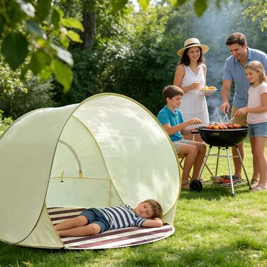 Розкладний пляжний намет із захистом від ультрафіолету, XXL, 3-4 особи, UPF 40, розкладний пляжний намет для немовлят, одноразовий пляжний намет із захистом від ультрафіолету та вітрозахисною плівкою, пляжний намет, розкладний сонцезахисний козирок, розкл