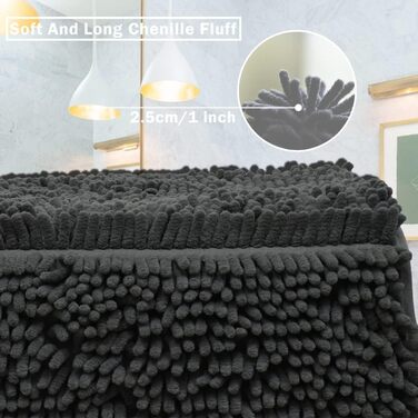 Килимки для ванної RUN HELIX, комплект з 3 шт. , комплект килимків для ванної кімнати, нековзні килимки та килимки для ванної, що миються, комплект для душу, ванни, декор для туалету (темно-сірий) темно-сірий 40 x 60 50 x 80 50 x 50 см (прямокутний)