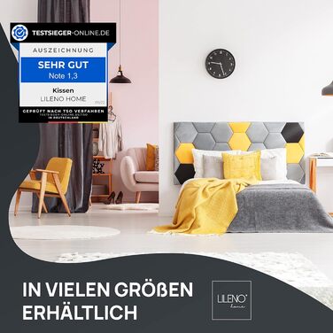 Набір з 2 подушок 40x60 см - внутрішня подушка, яку можна прати при 40C, підходить для алергіків - поліестерова набивка як диванна