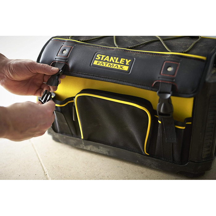 Футляр для інструментів Stanley FatMax (із захисним чохлом, 49 x 31 x 28 см, сумка з нейлону 600 ден, водонепроникний і ударостійкий, міцний футляр з багатьма внутрішніми кишенями) 1-79-213 1 Чорний / Жовтий