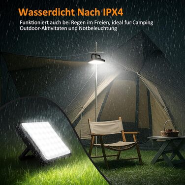 Акумуляторний світлодіодний ліхтар для кемпінгу з акумулятором 20000 мАг, ліхтар для намету, ліхтар для кемпінгу на відкритому повітрі, 2000 лм, водонепроникний IPX4, 4 режими світла, ліхтар для читання, наметування, риболовлі, затемнення
