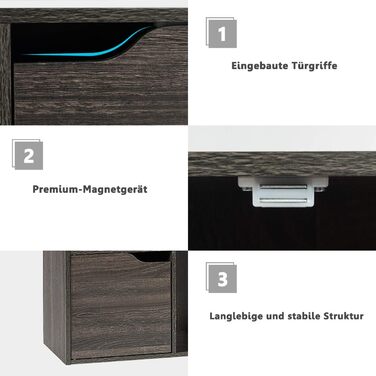 Книжкова шафа COSTWAY з 5 дверцятами та 9 відділеннями, окремостояча полиця, офісна полиця, полиця для зберігання речей для вітальні, спальні, 90 x 29 x 90 см, сірий