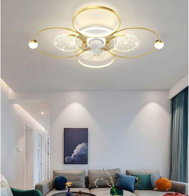 Стельовий світлодіодний світильник PAZWAHF 105 Вт, стельовий вентилятор зі світлодіодним підсвічуванням, регульованою швидкістю ві