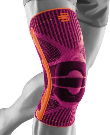 Колінна опора Bauerfeind 'Knee Support з кільцем Siikon, носимі праві та чорнила (рожевий, XXL)