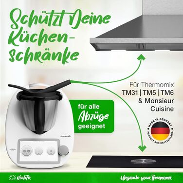 Підходить для Thermomix TM5, TM6, TM31, Monsieur Cuisine - Парове відведення для захисту навісних шаф - Аксесуари Thermomix для Vorwerk TM-5 TM-6 TM-31 для перенаправлення пари