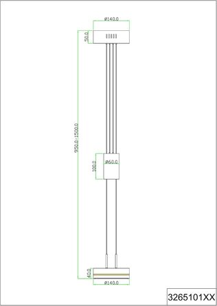 Світлодіодний торшер Trio Lights Franklin 426510208, Метал в т.ч. 35 Вт LED, зміна кольору, диммер (нікель-матовий, підвісний 1-полум'я)