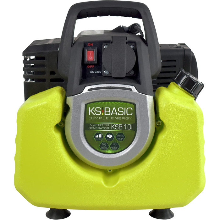 Інверторний генератор KSB 10i, генератор потужністю 1000 Вт, електронне перетворення електричної енергії, аварійний генератор живлення для чутливих електроприладів, двигун Euro 5, розетка Schuko 230 В, клас захисту IP23M, Blue 10i
