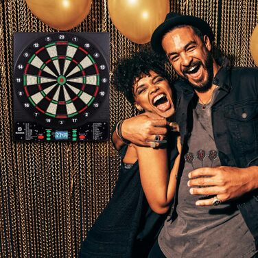 Електронна мішень для дартсу 2024 року Оновлена електронна мішень для дартсу з 6 дротиками Інноваційний автомат для дартсу з німецьким голосом - підходить для батарейок/адаптерів Classic