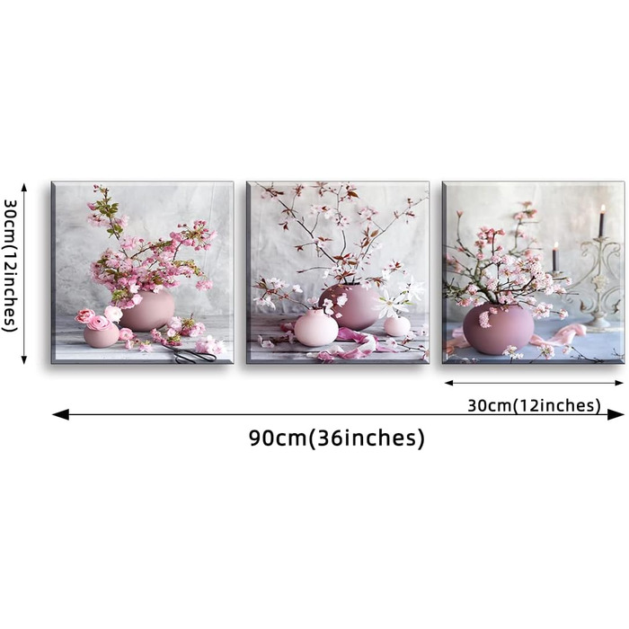 Полотно Картини Рожевий квітковий елегантний вишневий цвіт Картини Картини на полотні Сучасні картини для спальні Для домашнього д