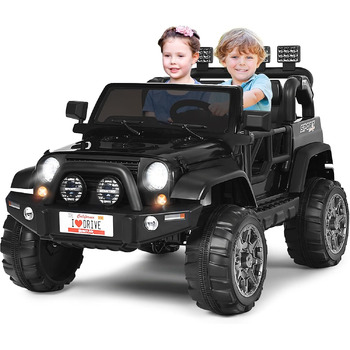 Дитячий електромобіль DREAMADE, 2-місний дитячий електромобіль з пультом дистанційного керування 2,4 ГГц та світлодіодним світлом