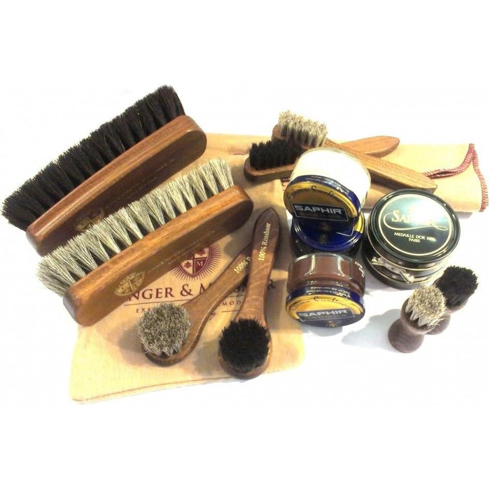 Набір для догляду за взуттям Hebold Schuhmacherei для початківців з продукцією SAPHIR