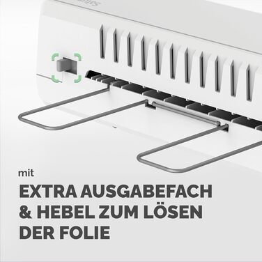 Ламінатор Fellowes Saturn A4 для офісу InstaHeat, час прогріву 60 секунд, усунення застрягання, автоматичне вимкнення для ламінаторів 80/100/125 мікрон включає 10 пакетів для ламінатора для дому та офісу (один блок)