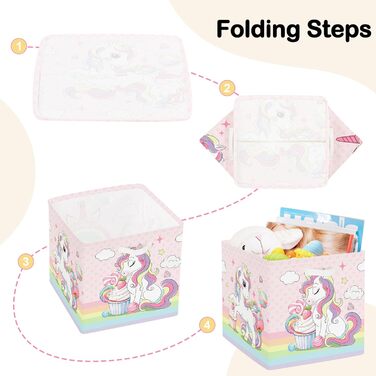 Коробка для зберігання 3 шт. и єдиноріг веселковий кошик для зберігання дітей складаний хмара зірка куб органайзер для іграшок, книг та одягу, макаронів, 30